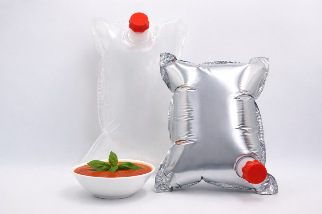Bag in box packaging for soups